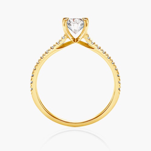 Pierścionek zaręczynowy Share Your Love: złoty, diament